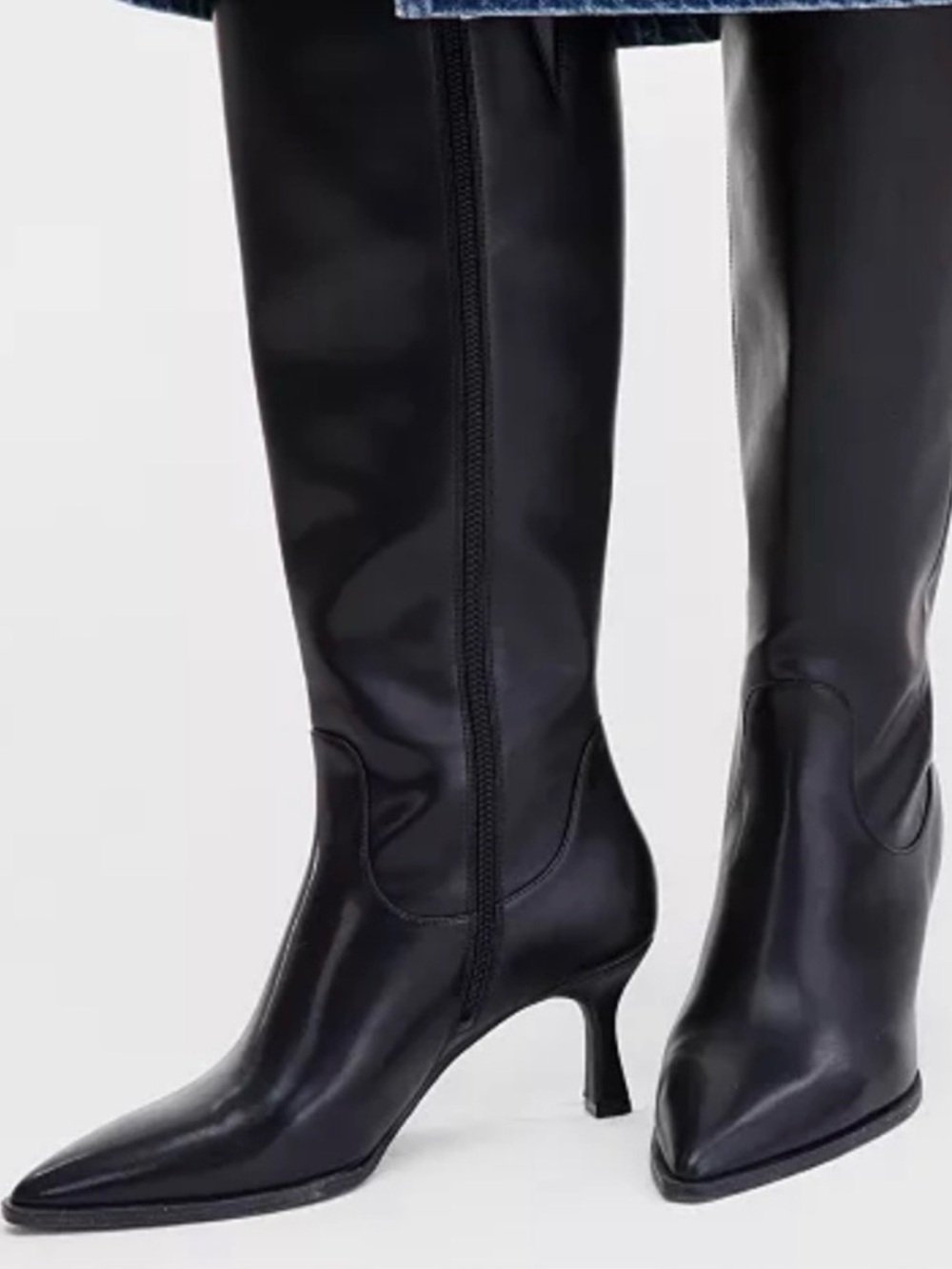 INC International Concepts Black Over-the-Knee Pointed-Toe Boots - Picture 2 of 2